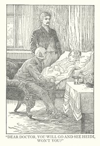 ヨハンナ・スピリ作『ハイジ』の挿絵（リトグラフ） 作： Louis John Rhead