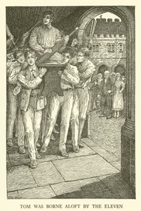 Tom Browns School-Days」のイラスト（彫刻）。 作： Louis John Rhead