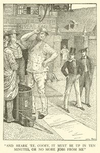 Tom Browns School-Days」のイラスト（彫刻）。 作： Louis John Rhead