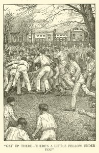 Tom Browns School-Days」のイラスト（彫刻）。 作： Louis John Rhead