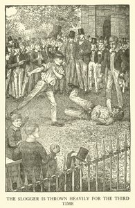 Tom Browns School-Days」のイラスト（彫刻）。 作： Louis John Rhead