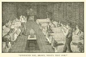 Tom Browns School-Days」のイラスト（彫刻）。 作： Louis John Rhead