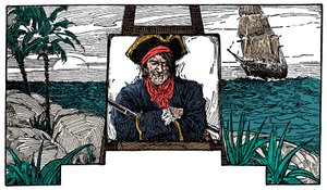 ロバート・ルイス・スティーブンソンの「宝島」の挿絵 作： Louis John Rhead
