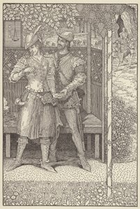 彼らの亭でロビンフッドとマリアン 作： Louis John Rhead