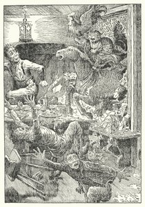 ブレーメンの町の音楽家たち（リトグラフ 作： Louis John Rhead