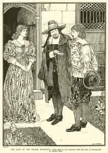 美しい宮殿の門（エングレービング 作： Louis John Rhead