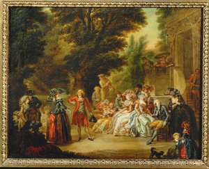 樫の木の下のメヌエット 作： Louis Joseph (1731-98) Watteau