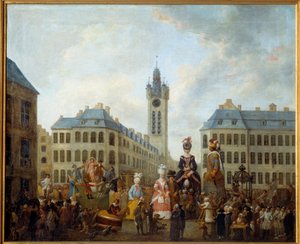 ドゥエの大手袋の家族。ルイ・ジョセフ・ワトー・ディット・ワトー・ド・リル（1731-1798）の絵画