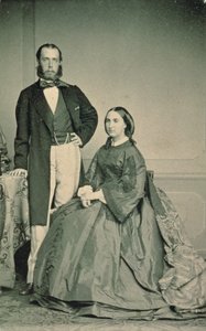 1864年にメキシコに出発する前のハプスブルク-ロレーヌ（1832-67）とシャーロットサクセ-コーブルク-ゴータ（1840-1927）のマクシミリアン、メキシコ皇帝と皇后 作： Louis Joseph Ghemar