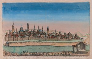 ダビデとソロモンの下のパレスチナのエルサレム地図首都...、1770 作： Louis Joseph Mondhare