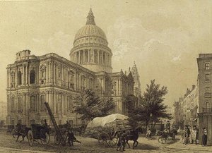 セント・ポール大聖堂、1855年頃（リトグラフ