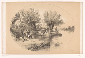 湖の漁師 絵の散歩（連載タイトル） Promenades pittoresques (オブジェクトのシリーズ タイトル) 作： Louis Julien Jacottet