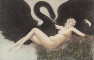 レダと白鳥、1934年。 作： Louis Justin Laurent Icart