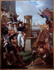 ナポレオン・ボナパルト（1769-1821）がミラノでチサルピーヌ共和国を宣言する 1797年9月7日 ルイ・ラフィット（1770-1828）による絵画 1797年 Sun.2,52 x 3,34 m エクス島、ナポレオン博物館