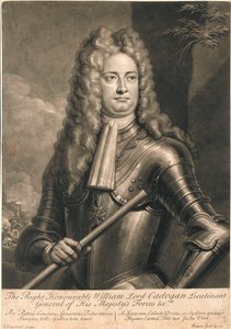 右の名誉あるウィリアム卿カドガン、陛下の軍の少将 作： Louis Laguerre