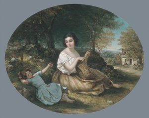 バスケットメーカー、1853年。 作： Louis Lang