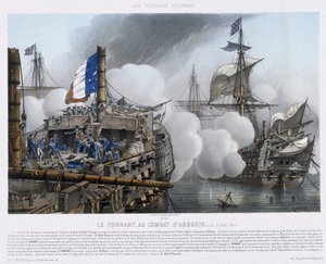 有名な船アブーキール海戦（またはナイル海戦）でのトナント号 作： Louis Le Breton