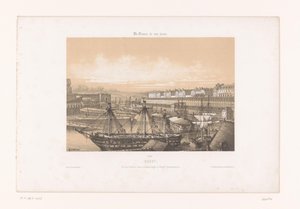 ブレスト港の工廠の眺め ブレスト。 Vue des Corderies hautes et basses, Bagne en Hôpital Clermontonnerre (オブジェクトのタイトル) 現代フランス（シリーズタイトル） La France de nos jours (オブジェクトのシリーズ タイトル) 作： Louis Le Breton