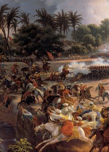 エジプトのキャンペーン（遠征）（1798年〜1801年）。"ピラミッドの戦い "7月21日 作： Louis Lejeune