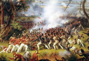 ナポレオンのスペイン・ポルトガル遠征（1808-1813）。"Battle of Chiclana, near Cadiz, May 5 作： Louis Lejeune