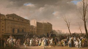 カーニバルシーン、1832年。 作： Louis Leopold Boilly