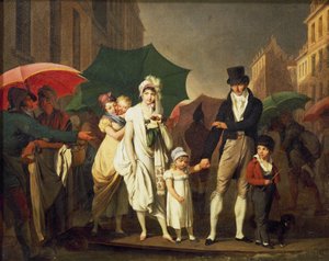 降り注ぐ雨 作： Louis Leopold Boilly