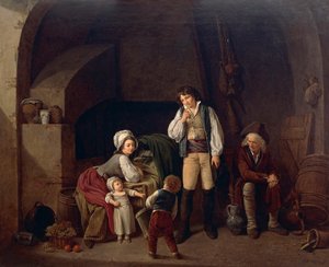 家族の風景」ルイ・レオポルド・ボワイ（1761-1845）作 作： Louis Leopold Boilly