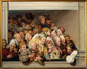 フランス、パリ、ヴェルサイユ、無料公演日のシアターボックス 作： Louis Leopold Boilly