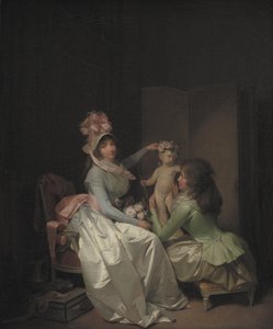 キューピッド像のガーランド 作： Louis Leopold Boilly