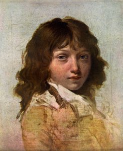 19世紀初頭の少年の頭。