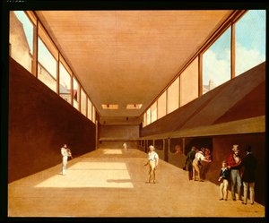 ベルサイユ、ジュドポームの内部 作： Louis Leopold Boilly