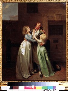 ルイ・レオポルド (ルイ・レオポルド) ボイリー (1761-1845) による絵画「痛みを伴う別離」 (悲しい別れ) 1780 年頃 プーシキン美術館、モスクワ 作： Louis Leopold Boilly