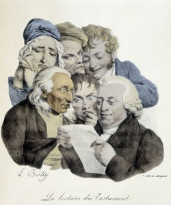 遺言書の読み方-ルイ・レオポルド・ボイリー著 作： Louis Leopold Boilly