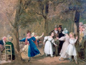 リュクサンブール公園での再会、1761-1845 作： Louis Leopold Boilly