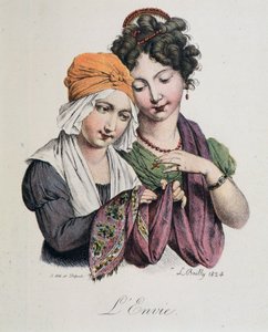 七つの大罪。羨望の眼差し by Boilly 作： Louis Leopold Boilly