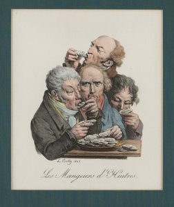 1825年のカキの丸呑み 作： Louis Leopold Boilly