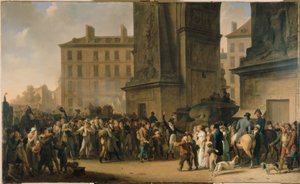 サン・ドニ門を行進する1807年の徴兵兵たち、1808年頃（油彩・カンヴァス） 作： Louis Leopold Boilly
