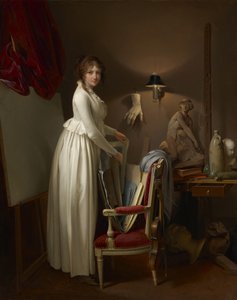 彼のスタジオでのアーティストの妻、1795-99年