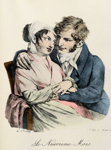 ルイ・レオポルド・ボイの「第九の月」のエングレーヴィング（Louis Leopold Boilly 作： Louis Leopold Boilly