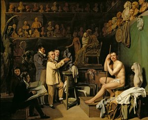 ジャン・アントワーヌ・フドンのスタジオ（1741-1828） 作： Louis Leopold Boilly