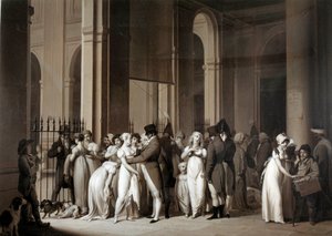 王宮の回廊。ルイ・レオポルド・ボワイ（1761-1845）による図面 作： Louis Leopold Boilly
