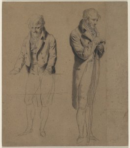 ビリヤードのゲームのための2人の立ち姿の研究c。 1807。