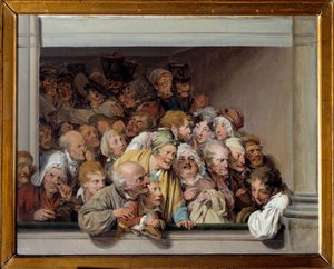 Une loge, le jour du spectacle gratuit Peinture de Louis Leopold Boilly (1761-1845) 1830 Sun.0,33x0,41 m Versailles, musee Lambinet - シアターボックス、無料公演の日に。ルイ・レオポルド・ボワイ（1761年-1845年）の絵画