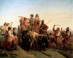 ポンティーネ沼地への収穫者の到着、1833