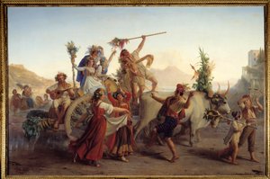 ナポリ近郊のアーチの聖母の饗宴の帰還 ルイ・レオポルド・ロベール（1794-1835）の絵画 1827年 日1,47×2,12メートル