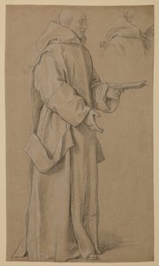 立僧と頭巾の研究 作： Louis Licherie de Beuron (attr. to)
