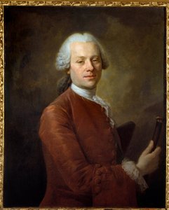 ルイ・トック（1696 - 1772）の描いたアランベール家のジャン・ラウンドの肖像（1717 - 1783）Versailles.Musee Lambinet.- アランベールの丸いジャンの肖像（1717年～1783年）。ルイ・トック（1696年〜1772年）の絵画