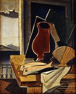 バルコニーの前のテーブル。 Table devant le Balcon、1926 作： Louis Marcoussis