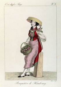 ハンブルクの女性の衣装 作： Louis Marie (after) Lante