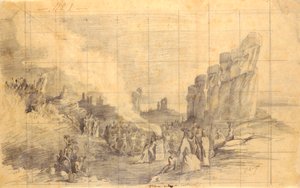 「イースター島、宗教祭」、1872 年 作： Louis Marie Julien Viaud